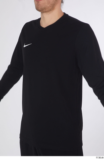 Arvid black long sleeve t shirt dressed sports upper body…